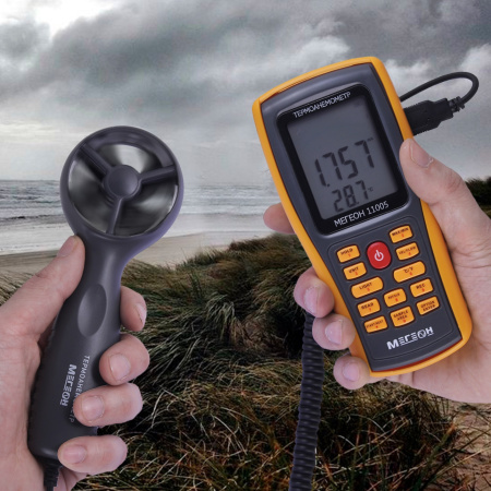 Термоанемометр с выносным датчиком МЕГЕОН 11005 купить по низкой цене | МАКСПРОФИТ