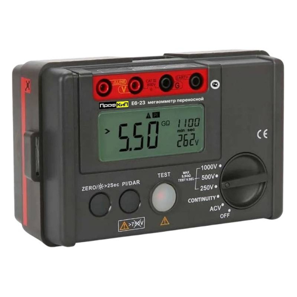 Мегаомметр цифровой ПрофКиП Е6-23 купить по низкой цене | МАКСПРОФИТ